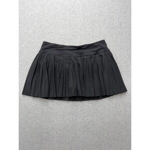 Lululemon Skort Womens 8 Black Pleated Tennis Running Athletic Lined Stretch